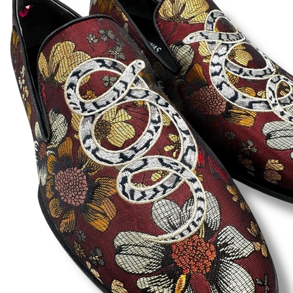 Johnny Was Jacquard Floral Embroidered Snake Loafers, Lunar New Year, Size 7 - Picture 5 of 11